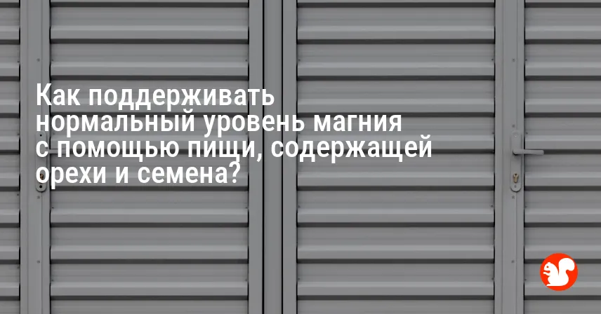 Как поддерживать нормальный уровень магния с помощью пищи, содержащей орехи и семена?