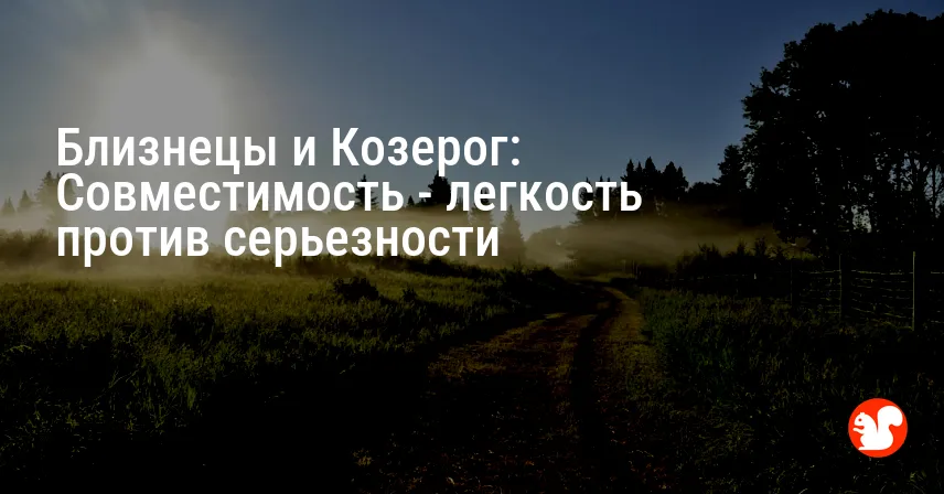 Близнецы и Козерог: Совместимость — легкость против серьезности