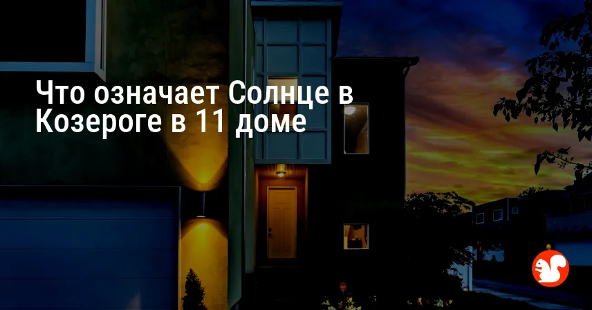 Что означает Солнце в Козероге в 11 доме