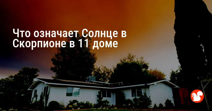 Что означает Солнце в Скорпионе в 11 доме