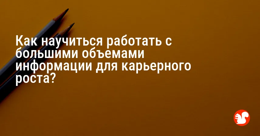 Как научиться работать с большими объемами информации для карьерного роста?