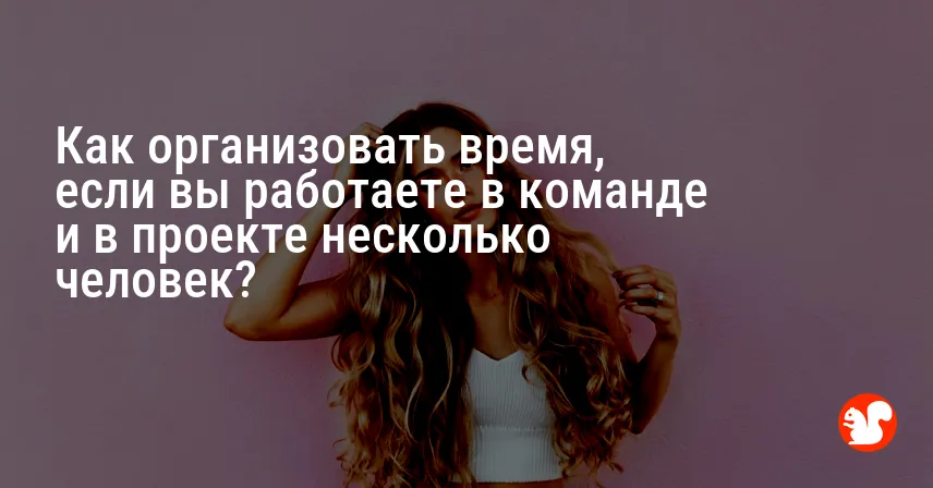 Как организовать время, если вы работаете в команде и в проекте несколько человек?