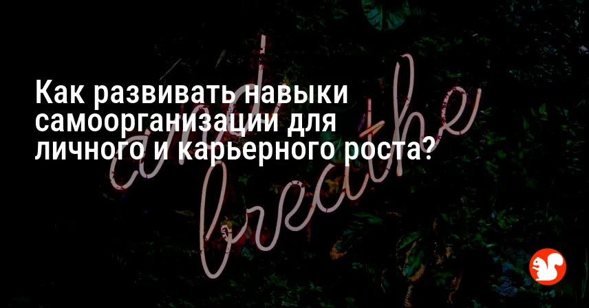 Как развивать навыки самоорганизации для личного и карьерного роста?