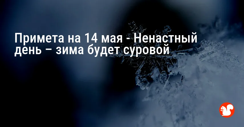 Примета на 14 мая — Ненастный день – зима будет суровой