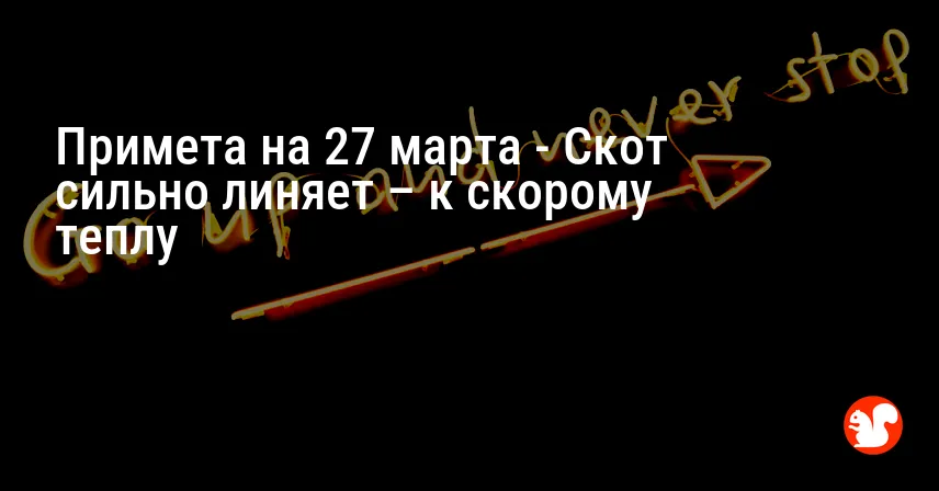 Примета на 27 марта — Скот сильно линяет – к скорому теплу