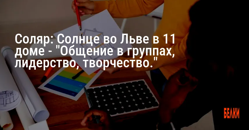 Соляр: Солнце во Льве в 11 доме — «Общение в группах, лидерство, творчество.»