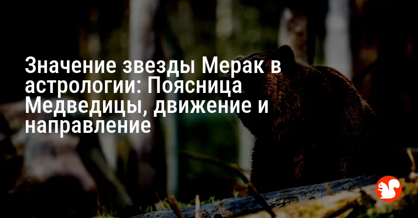 Значение звезды Мерак в астрологии: Поясница Медведицы, движение и направление
