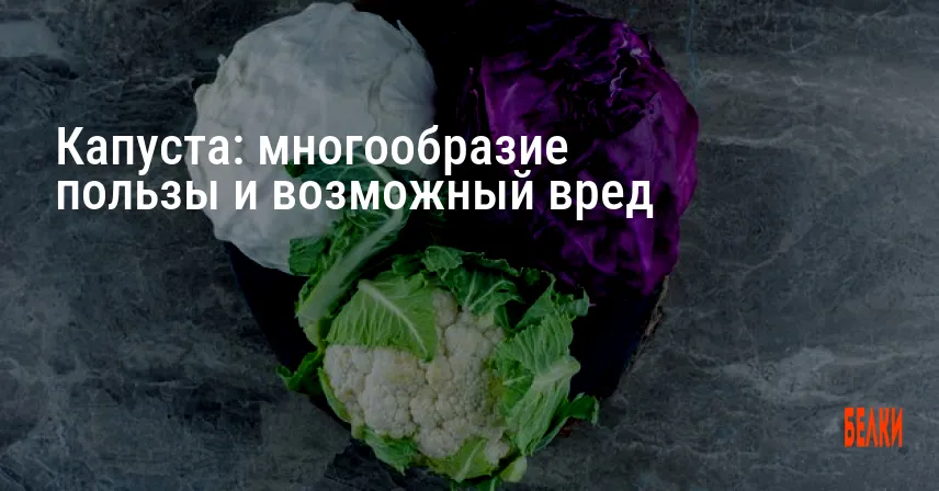 Капуста: многообразие пользы и возможный вред