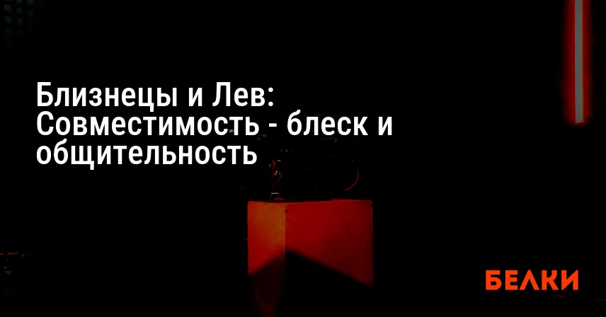 Близнецы и Лев: Совместимость — блеск и общительность
