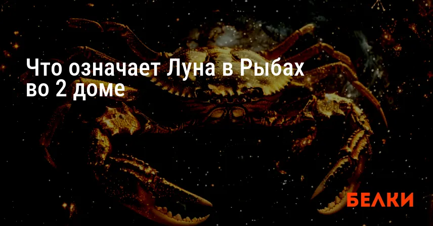 Что означает Луна в Рыбах во 2 доме