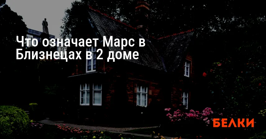 Что означает Марс в Близнецах в 2 доме