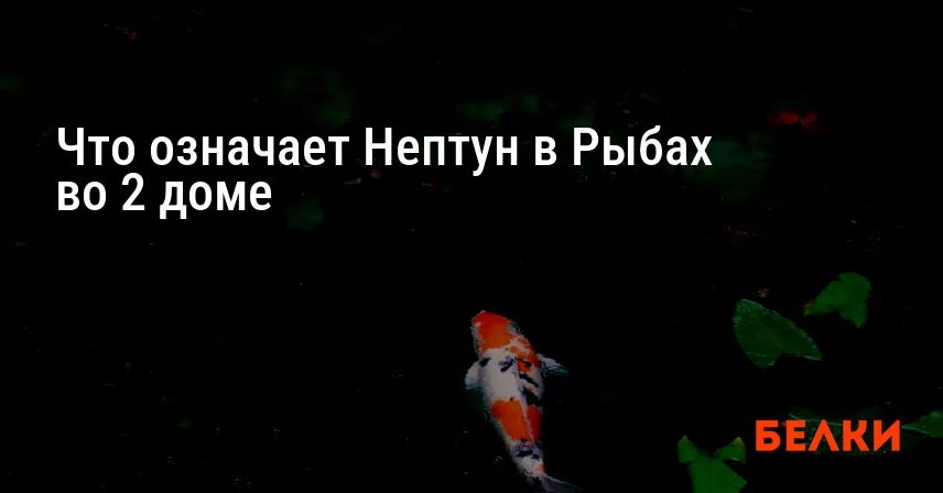 Что означает Нептун в Рыбах во 2 доме