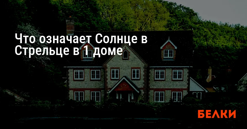 Что означает Солнце в Стрельце в 1 доме