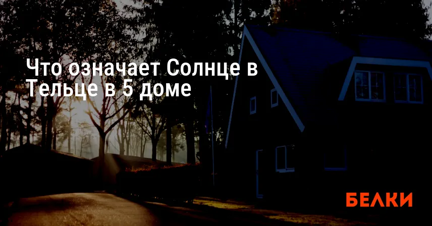 Что означает Солнце в Тельце в 5 доме