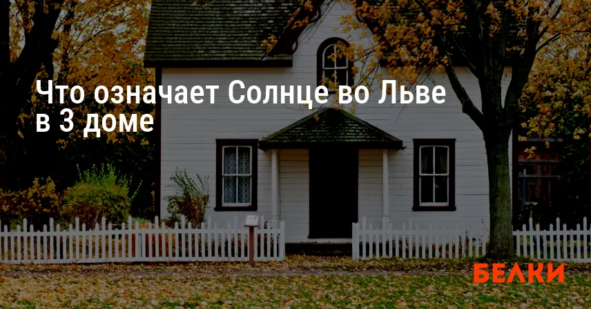 Что означает Солнце во Льве в 3 доме