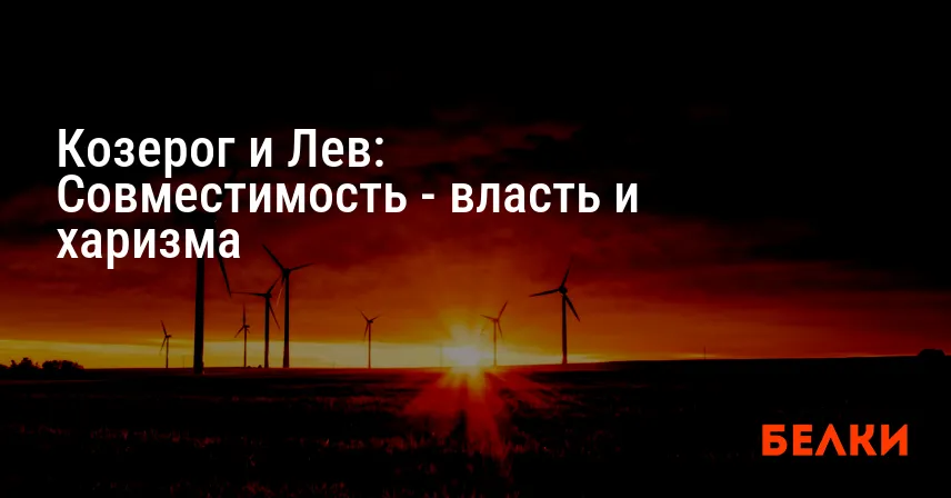 Козерог и Лев: Совместимость — власть и харизма
