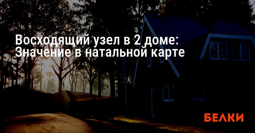Восходящий узел в 2 доме: Значение в натальной карте